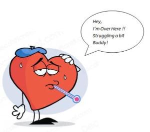 struggling heart cartoon